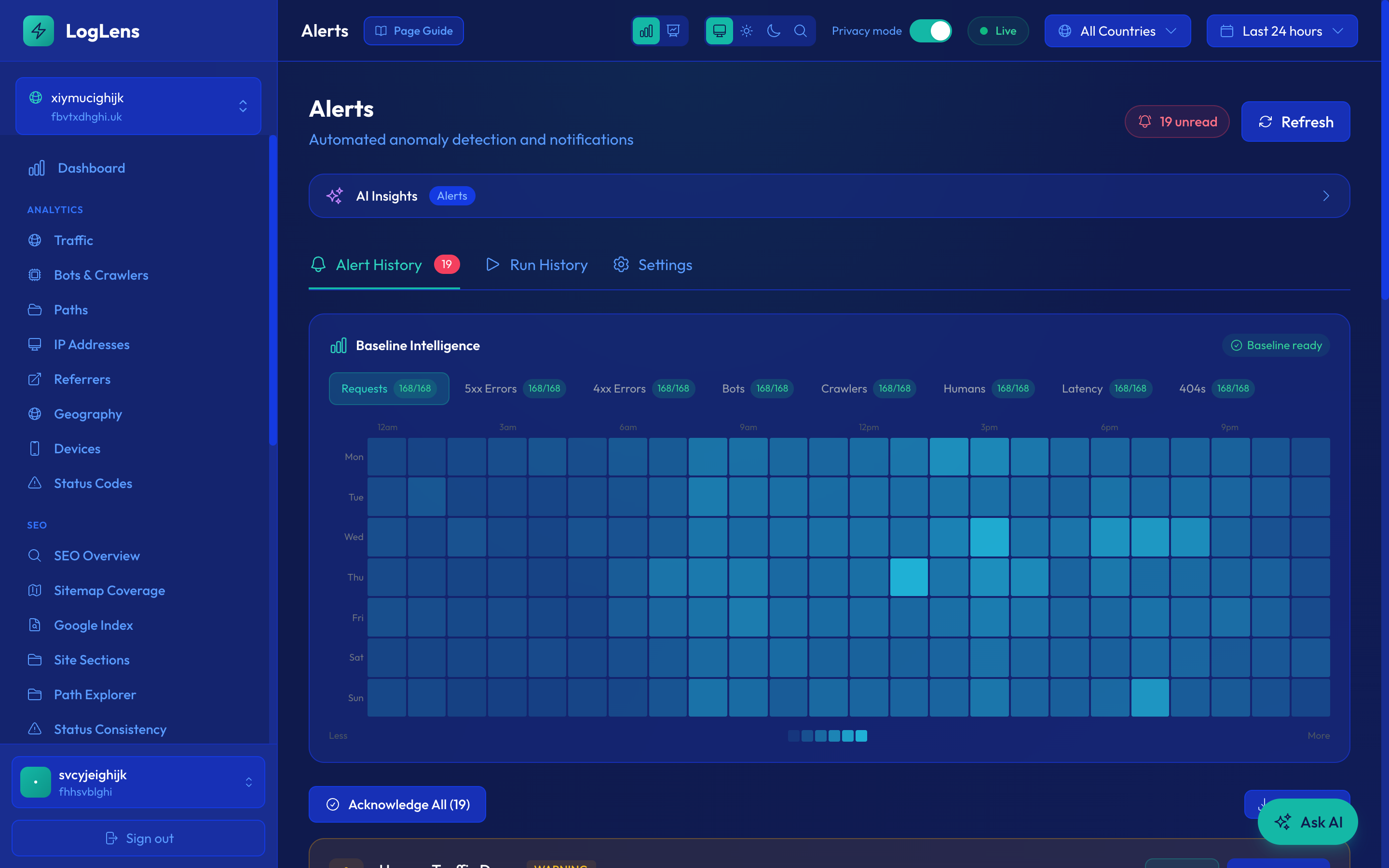 Alerts Page